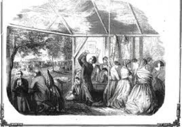 Second Great Awakening leads to creation of new denominations, sects