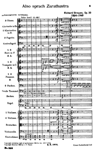 Poema sinfonico "Così parlò Zarathustra"