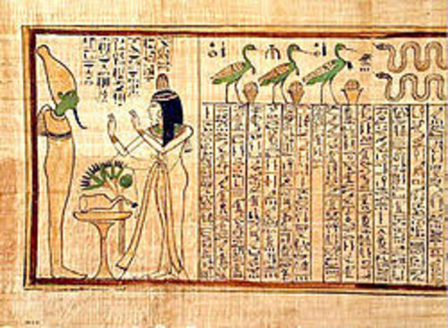 2.	ESCRITURA: PAPIRO (5.000 A.C.)