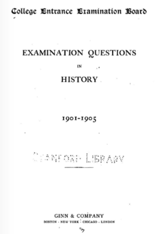 College Entrance Examination Board (CEEB) Administers First Test