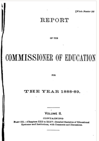US Commissioner of Education Report 1888-1889