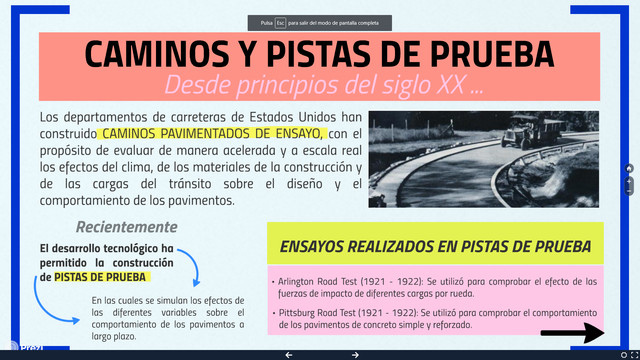 Caminos y Pista de Prueba