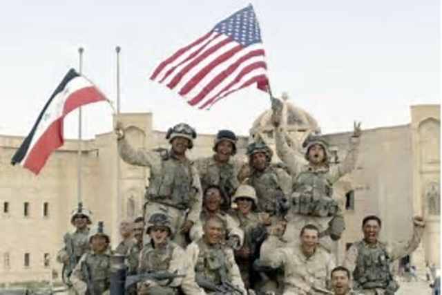 Colition forces invade Iraq