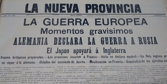 Declaracion de guerra a Rusia Y movilizacion Alemana y francesa