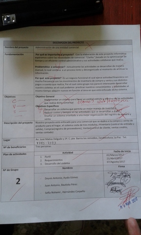 presentación propuesta de proyecto