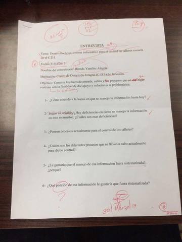 Revision de la entrevista a CDI