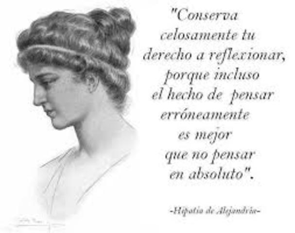 Es asesinada la filósofa y científica Hipatia