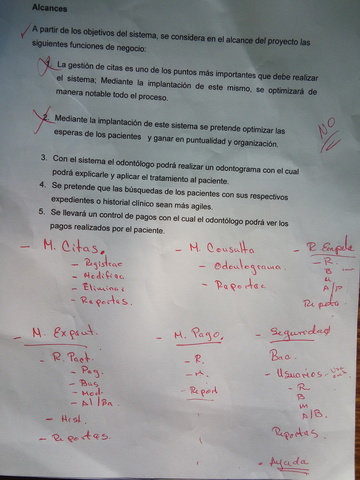 Presentacion de alcances