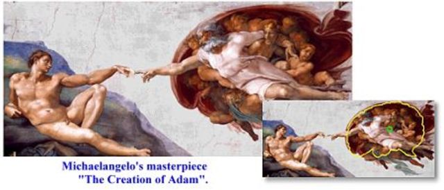 Miguel Angel la creacion de Adan.