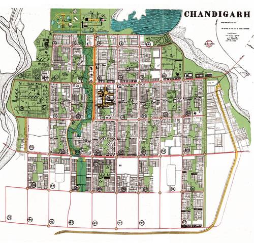Diseño de la Ciudad de Chandigarh, India