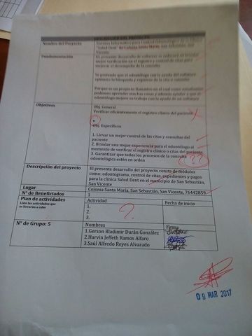 Parametros del proyecto