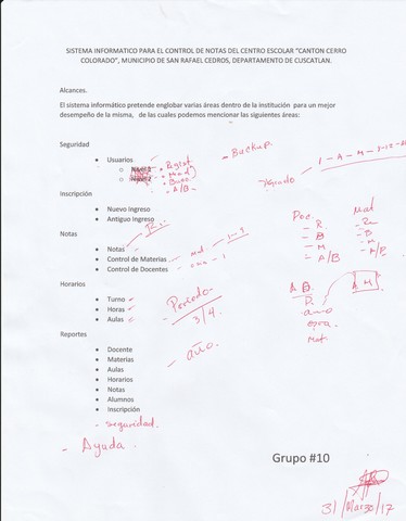 Revision de Alcances