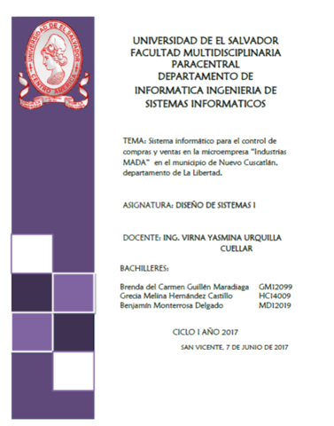 Entrega de documento de requerimientos