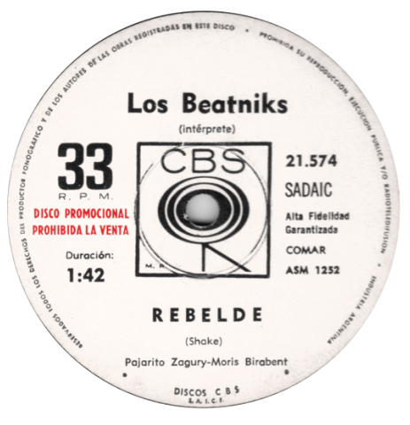 1966: Los Beatniks lanzaron su primer disco: "Rebelde"
