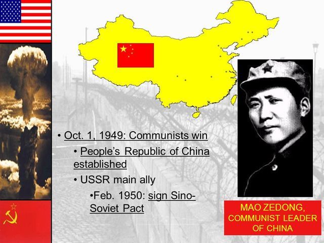 The communists take power and the Nationalists escape to Taiwan