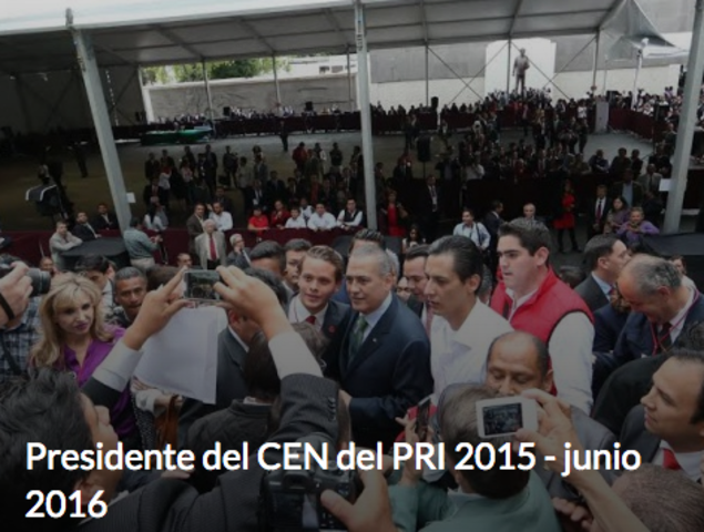 Presidente del CEN del PRI, del 20 de agosto de 2015 al 20 de junio de 2016