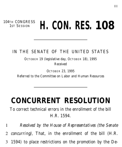 House Concurrent Resolution 108