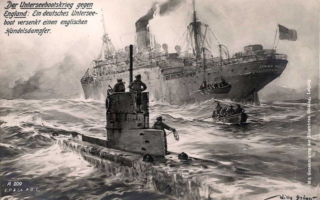 El paquebote británico “Lusitania”