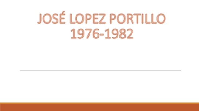 Gobierno de Lopez Portillo