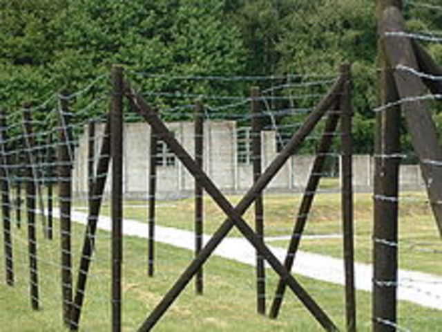 The fence around the camp Anne Frank stayed at