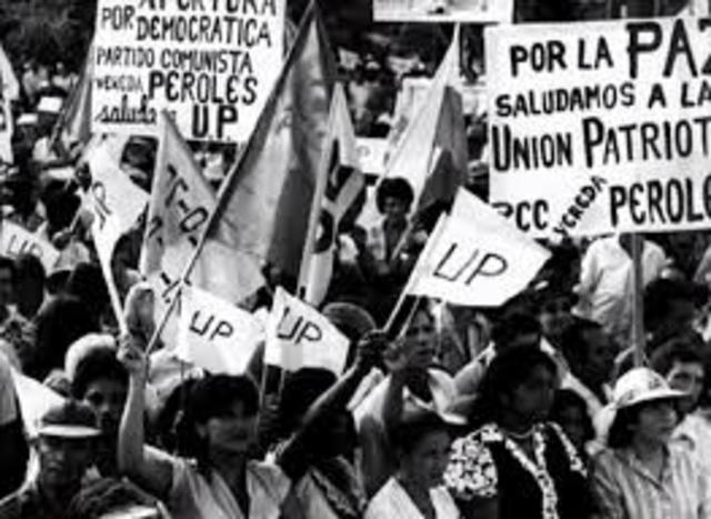 Unión patriótica del brazo político de las FARC.