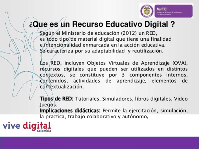 RED y su intención educativa