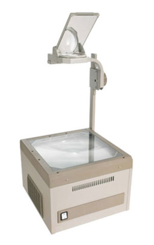 El Retroproyector o Proyector de acetatos.