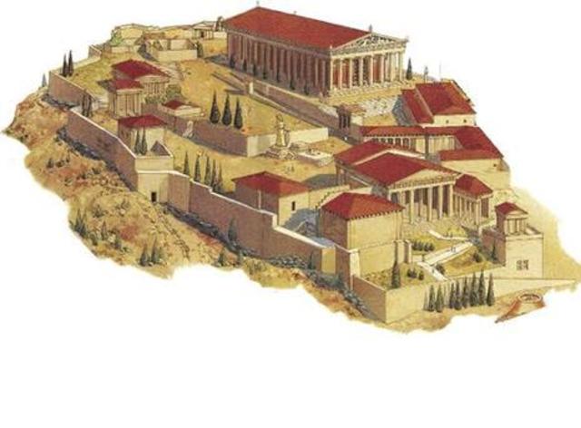 Construcción de la Acropolis Griega