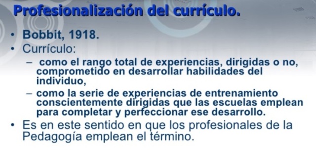 Profesionalización del Currículo