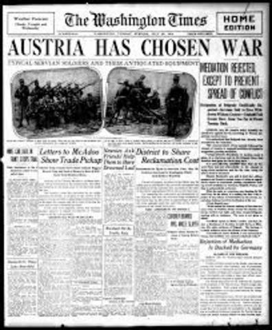 Austria declares war