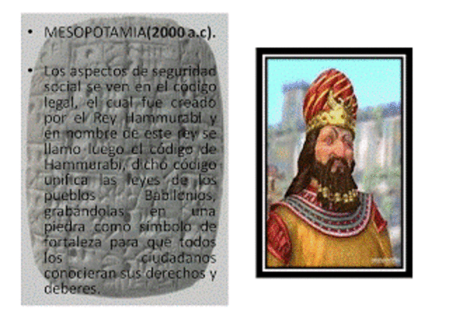 HISTORIA MESOPOTÁMICA LOS ASPECTOS DE SEGURIDAD SOCIAL