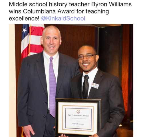 2016 Columbiana Award for Excellence in Teaching