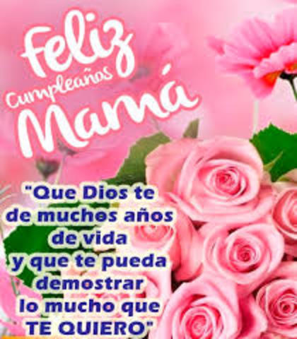 los cumple años de mi madre