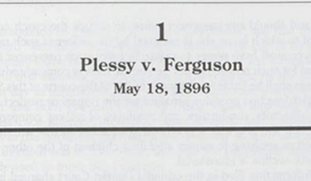 Plessey vs. Ferguson