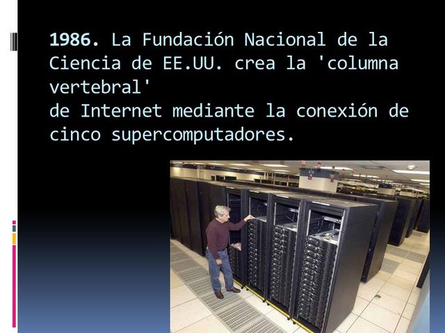 columna vertebral Conexión de 5 supercomputadoras