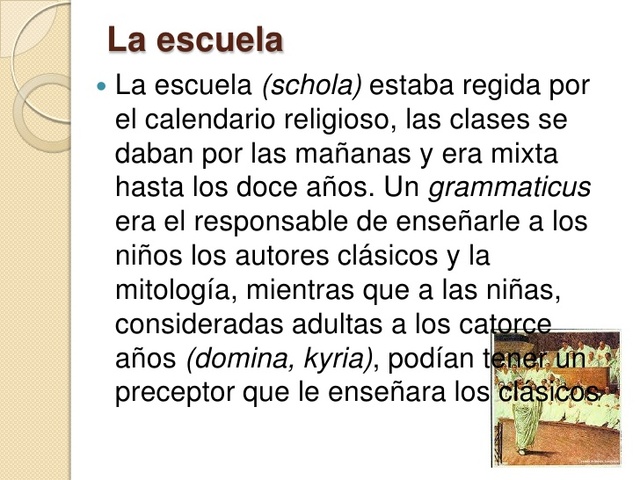 Educación en la Antigua Roma
