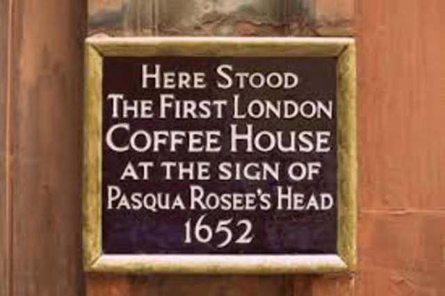 1ST COFFEEHOUSE IN LONDON