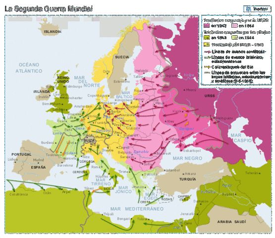 1940 Alemania toma diferentes territorios de Europa