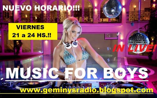 NUEVO HORARIO DE "MUSIC FOR BOYS"!