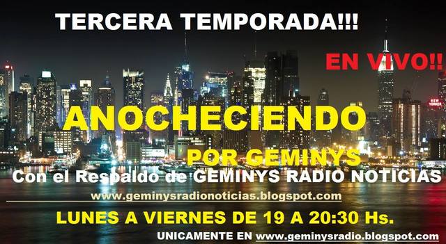 TERCERA TEMPORADA DE "ANOCHECIENDO"