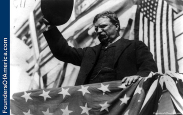 Thedore Roosevelt adopts Women's Suffrage plank.