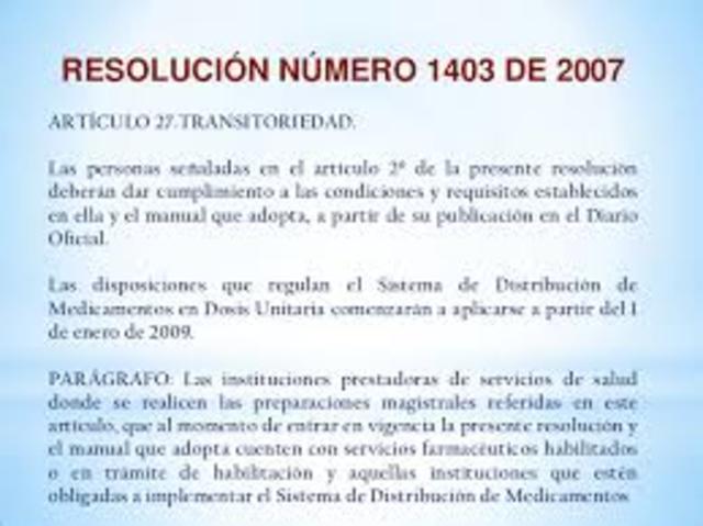 resolucion 1403 2007