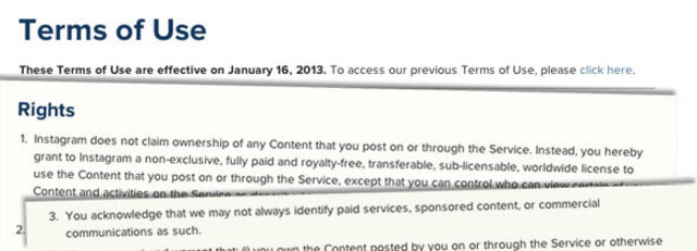 Updates its Terms & Services - giving Instragam rights to all images posted on the platform