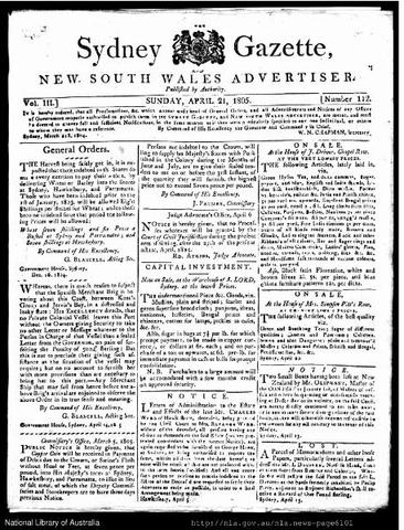 The First Australian Newspaper