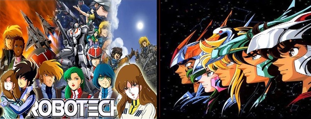 Veo las serie Caballeros del zodiaco y robotech.