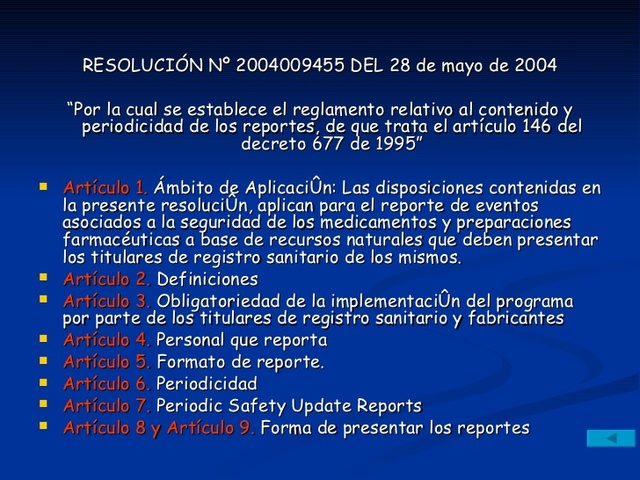Resolución 9455 de 2004