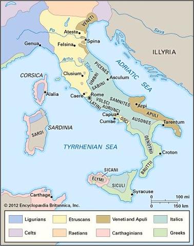 Greek colonies established in Southern Italy & Sicily