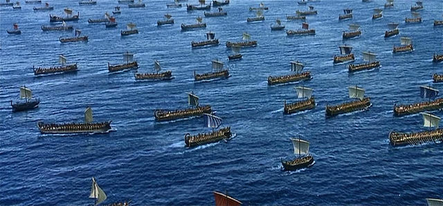 Athens and allies defeat Persian fleet at naval battle of Salamis