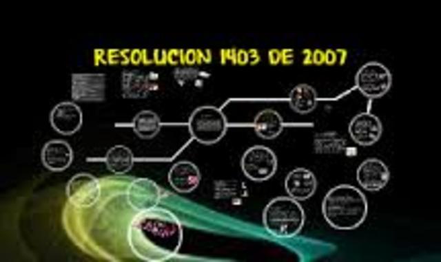 Resolucion 1403 de 2007