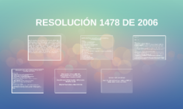 Resolución 1478 de 2006